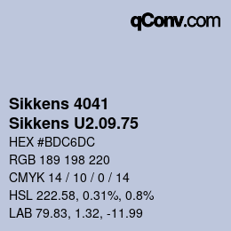 Color code: Sikkens 4041 - Sikkens U2.09.75 | qconv.com