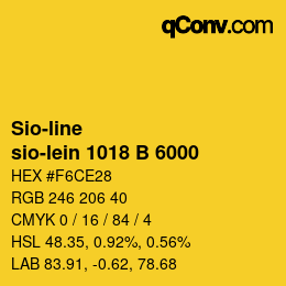 Farbcode: Sio-line - sio-lein 1018 B 6000 | qconv.com