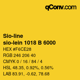 Farbcode: Sio-line - sio-lein 1018 B 6000 | qconv.com