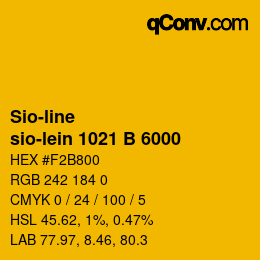 Código de color: Sio-line - sio-lein 1021 B 6000 | qconv.com