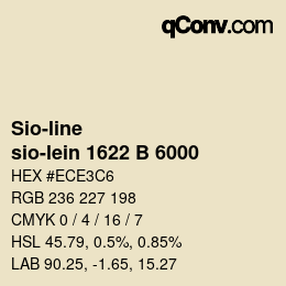 Código de color: Sio-line - sio-lein 1622 B 6000 | qconv.com