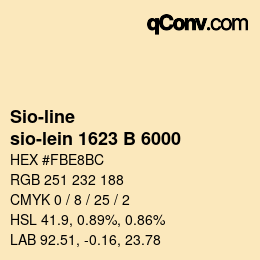 颜色代码: Sio-line - sio-lein 1623 B 6000 | qconv.com