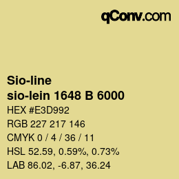 Farbcode: Sio-line - sio-lein 1648 B 6000 | qconv.com