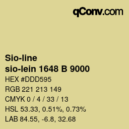 Code couleur: Sio-line - sio-lein 1648 B 9000 | qconv.com