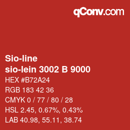 Farbcode: Sio-line - sio-lein 3002 B 9000 | qconv.com