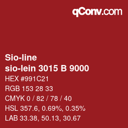 Código de color: Sio-line - sio-lein 3015 B 9000 | qconv.com