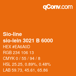 Farbcode: Sio-line - sio-lein 3021 B 6000 | qconv.com