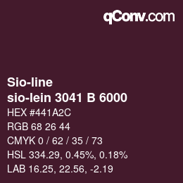 Código de color: Sio-line - sio-lein 3041 B 6000 | qconv.com