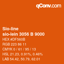 Code couleur: Sio-line - sio-lein 3056 B 9000 | qconv.com