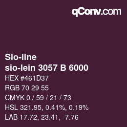 Farbcode: Sio-line - sio-lein 3057 B 6000 | qconv.com