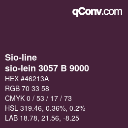 Farbcode: Sio-line - sio-lein 3057 B 9000 | qconv.com