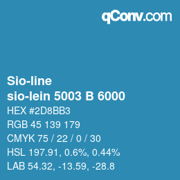 颜色代码: Sio-line - sio-lein 5003 B 6000 | qconv.com