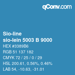 Farbcode: Sio-line - sio-lein 5003 B 9000 | qconv.com