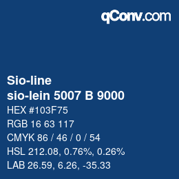 颜色代码: Sio-line - sio-lein 5007 B 9000 | qconv.com