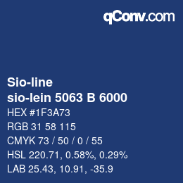 Farbcode: Sio-line - sio-lein 5063 B 6000 | qconv.com