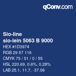 Farbcode: Sio-line - sio-lein 5063 B 9000 | qconv.com