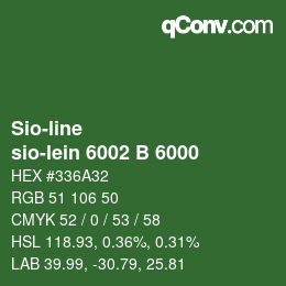 Code couleur: Sio-line - sio-lein 6002 B 6000 | qconv.com