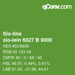 颜色代码: Sio-line - sio-lein 6027 B 9000 | qconv.com