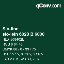 颜色代码: Sio-line - sio-lein 6028 B 6000 | qconv.com