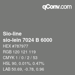 Farbcode: Sio-line - sio-lein 7024 B 6000 | qconv.com