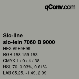 颜色代码: Sio-line - sio-lein 7060 B 9000 | qconv.com