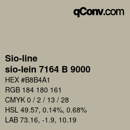 Código de color: Sio-line - sio-lein 7164 B 9000 | qconv.com