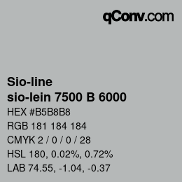 Farbcode: Sio-line - sio-lein 7500 B 6000 | qconv.com