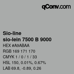 Farbcode: Sio-line - sio-lein 7500 B 9000 | qconv.com