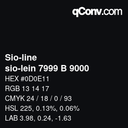 カラーコード: Sio-line - sio-lein 7999 B 9000 | qconv.com