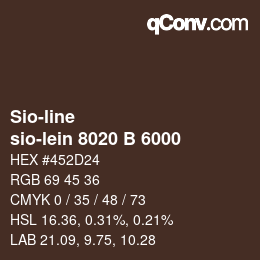 Código de color: Sio-line - sio-lein 8020 B 6000 | qconv.com