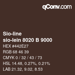 Code couleur: Sio-line - sio-lein 8020 B 9000 | qconv.com