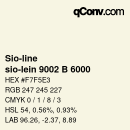 Farbcode: Sio-line - sio-lein 9002 B 6000 | qconv.com