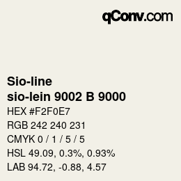 Code couleur: Sio-line - sio-lein 9002 B 9000 | qconv.com