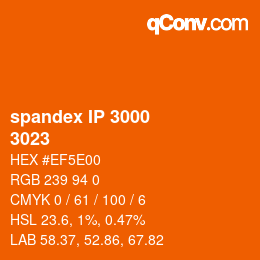 カラーコード: spandex IP 3000 - 3023 | qconv.com