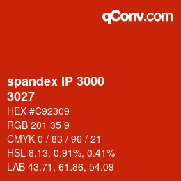 カラーコード: spandex IP 3000 - 3027 | qconv.com