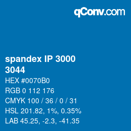 カラーコード: spandex IP 3000 - 3044 | qconv.com