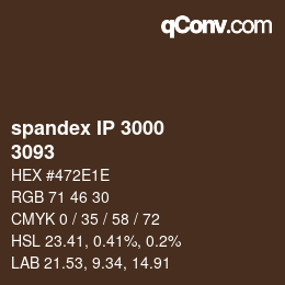 カラーコード: spandex IP 3000 - 3093 | qconv.com