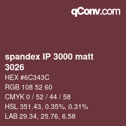 カラーコード: spandex IP 3000 matt - 3026 | qconv.com