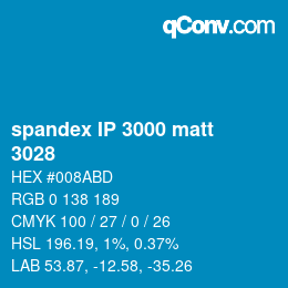 カラーコード: spandex IP 3000 matt - 3028 | qconv.com