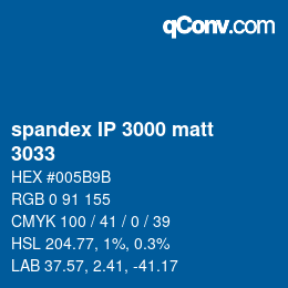 カラーコード: spandex IP 3000 matt - 3033 | qconv.com