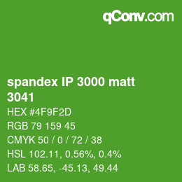 Farbcode: spandex IP 3000 matt - 3041 | qconv.com