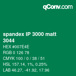 Farbcode: spandex IP 3000 matt - 3044 | qconv.com