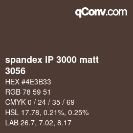 Código de color: spandex IP 3000 matt - 3056 | qconv.com