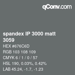 Código de color: spandex IP 3000 matt - 3059 | qconv.com