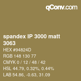 Farbcode: spandex IP 3000 matt - 3063 | qconv.com