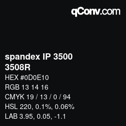 Farbcode: spandex IP 3500 - 3508R | qconv.com