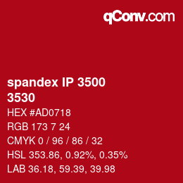 Farbcode: spandex IP 3500 - 3530 | qconv.com