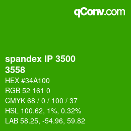 Farbcode: spandex IP 3500 - 3558 | qconv.com