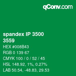 カラーコード: spandex IP 3500 - 3559 | qconv.com