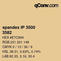 カラーコード: spandex IP 3500 - 3582 | qconv.com